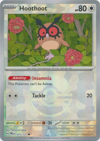 Hoothoot (Poke Ball Pattern) - 077/131 - Prismatic Evolutions